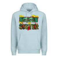 Blue Mist softball sister with leopard Premium Hoodie - Zillion Design Studio