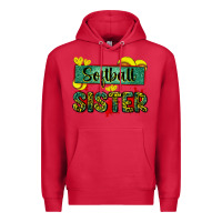 Cardinal softball sister with leopard Premium Hoodie - Zillion Design Studio