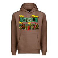 Chestnut softball sister with leopard Premium Hoodie - Zillion Design Studio
