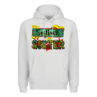 Dove Grey softball sister with leopard Premium Hoodie - Zillion Design Studio