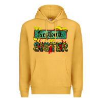 Mustard softball sister with leopard Premium Hoodie - Zillion Design Studio