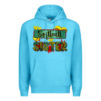 Ocean Blue softball sister with leopard Premium Hoodie - Zillion Design Studio