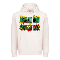 Pale Pink softball sister with leopard Premium Hoodie - Zillion Design Studio