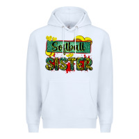 White softball sister with leopard Premium Hoodie - Zillion Design Studio