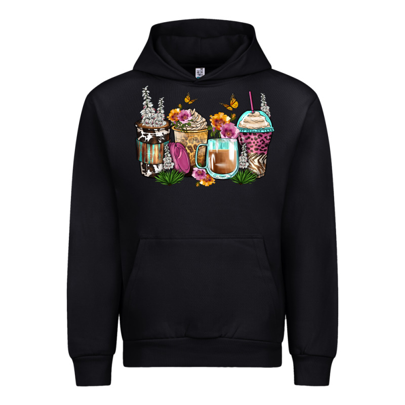 Floral Coffee Cups Urban Hoodie by Zillion Design Studio | Teevron