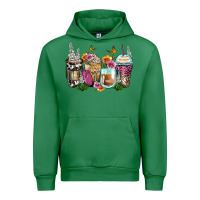 Emerald floral coffee cups Urban Hoodie - Zillion Design Studio