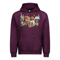 Mauve Wine floral coffee cups Urban Hoodie - Zillion Design Studio