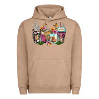 Pigment Burro floral coffee cups Urban Hoodie - Zillion Design Studio
