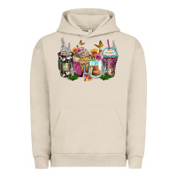 Pigment French Oak floral coffee cups Urban Hoodie - Zillion Design Studio