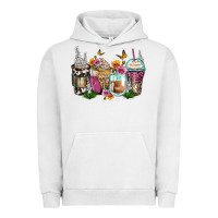 Pigment Lunar Rock floral coffee cups Urban Hoodie - Zillion Design Studio