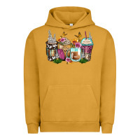 Pigment Peanut Butter floral coffee cups Urban Hoodie - Zillion Design Studio