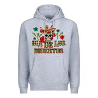 Heather Grey dia de los muertos Premium Hoodie - texasbilliewilder