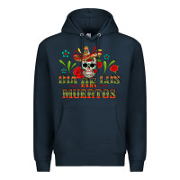 Navy dia de los muertos Premium Hoodie - texasbilliewilder