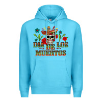 Ocean Blue dia de los muertos Premium Hoodie - texasbilliewilder