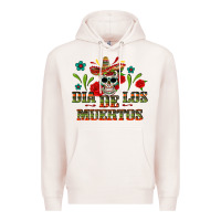 Pale Pink dia de los muertos Premium Hoodie - texasbilliewilder