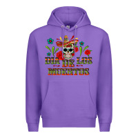 Purple dia de los muertos Premium Hoodie - texasbilliewilder