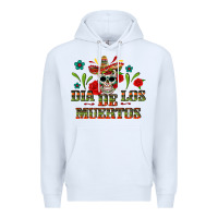 White dia de los muertos Premium Hoodie - texasbilliewilder
