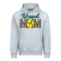 Heather Grey western blessed mom with softball Urban Hoodie - texasbilliewilder