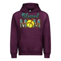 Mauve Wine western blessed mom with softball Urban Hoodie - texasbilliewilder