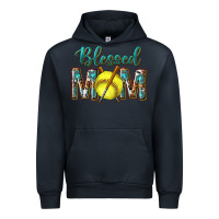 Navy western blessed mom with softball Urban Hoodie - texasbilliewilder