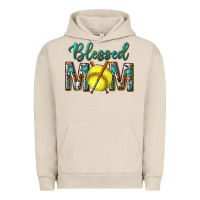 Pigment French Oak western blessed mom with softball Urban Hoodie - texasbilliewilder