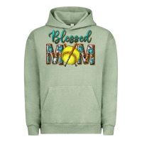 Pigment Oil Green western blessed mom with softball Urban Hoodie - texasbilliewilder