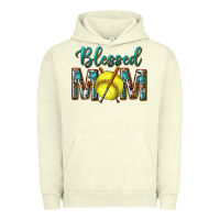 Pigment Pistachio western blessed mom with softball Urban Hoodie - texasbilliewilder