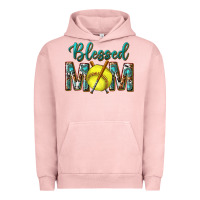 Pigment Salmon western blessed mom with softball Urban Hoodie - texasbilliewilder