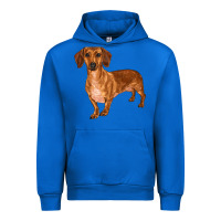 Cobalt dachshund Urban Hoodie - RanaPortraitStore