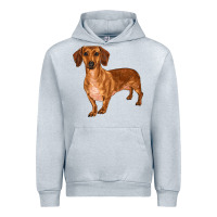 Heather Grey dachshund Urban Hoodie - RanaPortraitStore