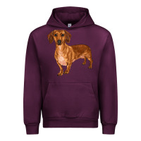 Mauve Wine dachshund Urban Hoodie - RanaPortraitStore