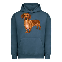 Pigment Midnight Navy dachshund Urban Hoodie - RanaPortraitStore