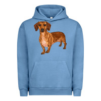 Pigment Pebble Blue dachshund Urban Hoodie - RanaPortraitStore