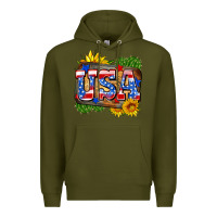 Army Green usa Premium Hoodie - Zillion Design Studio