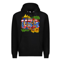 Black usa Premium Hoodie - Zillion Design Studio