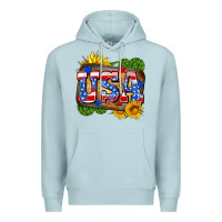 Blue Mist usa Premium Hoodie - Zillion Design Studio