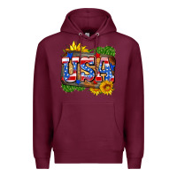 Burgundy usa Premium Hoodie - Zillion Design Studio