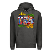 Charcoal Heather usa Premium Hoodie - Zillion Design Studio