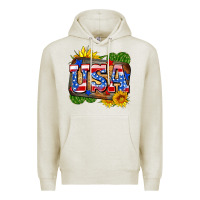 Oatmeal Heather usa Premium Hoodie - Zillion Design Studio