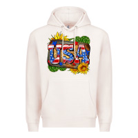 Pale Pink usa Premium Hoodie - Zillion Design Studio