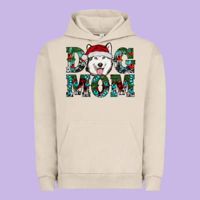 Christmas Dog Mom Husky Urban Hoodie Designed By Ranaportraitstore