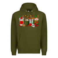 Army Green hispanic heritage month coffee cups Premium Hoodie - texasbilliewilder
