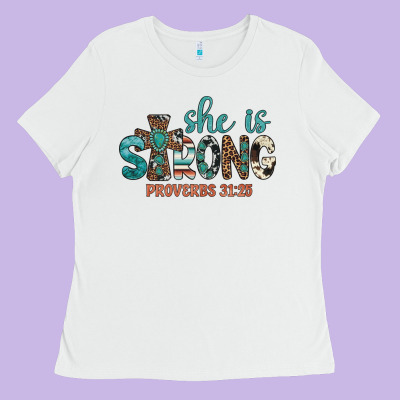 She Is Strong Ladies Tee Designed By Artiststas