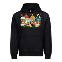 Black farm animals coffee cups Urban Hoodie - Zillion Design Studio