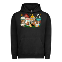 Pigment Black farm animals coffee cups Urban Hoodie - Zillion Design Studio