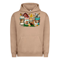 Pigment Burro farm animals coffee cups Urban Hoodie - Zillion Design Studio