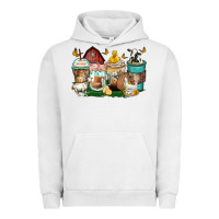 Pigment Lunar Rock farm animals coffee cups Urban Hoodie - Zillion Design Studio