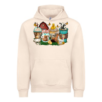 Sandshell farm animals coffee cups Urban Hoodie - Zillion Design Studio