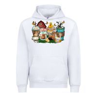 White farm animals coffee cups Urban Hoodie - Zillion Design Studio