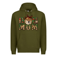 Army Green dog mom shiba inu Premium Hoodie - RanaPortraitStore